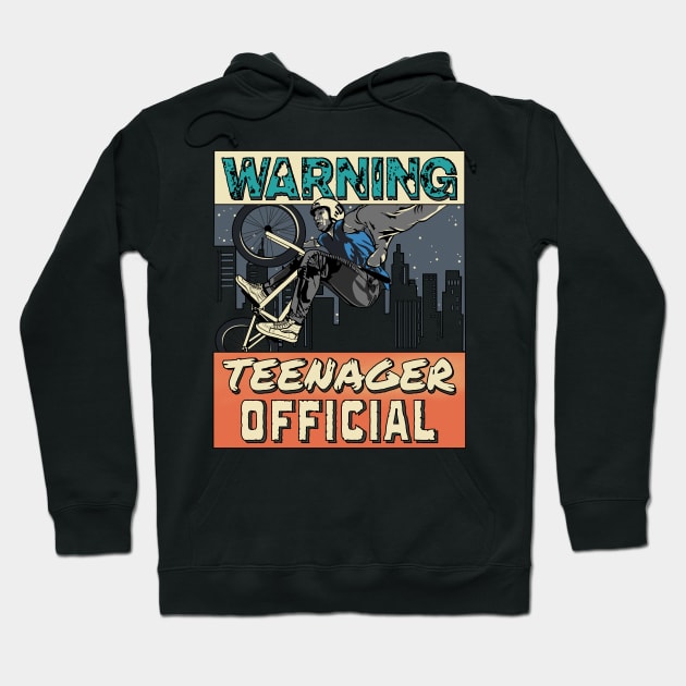 13th Birthday Warning Official Teenager Hoodie by PunnyPoyoShop